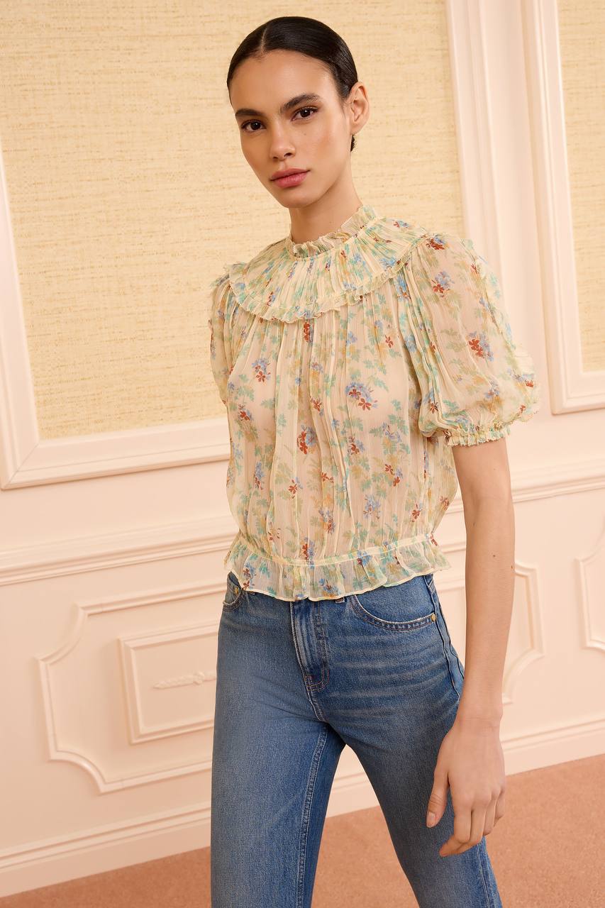 UJ Delfina Silk Long Sleeve Blouse + Solenne Silk Short Sleeve Top