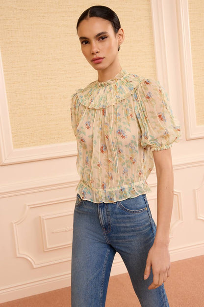 UJ Delfina Silk Long Sleeve Blouse + Solenne Silk Short Sleeve Top