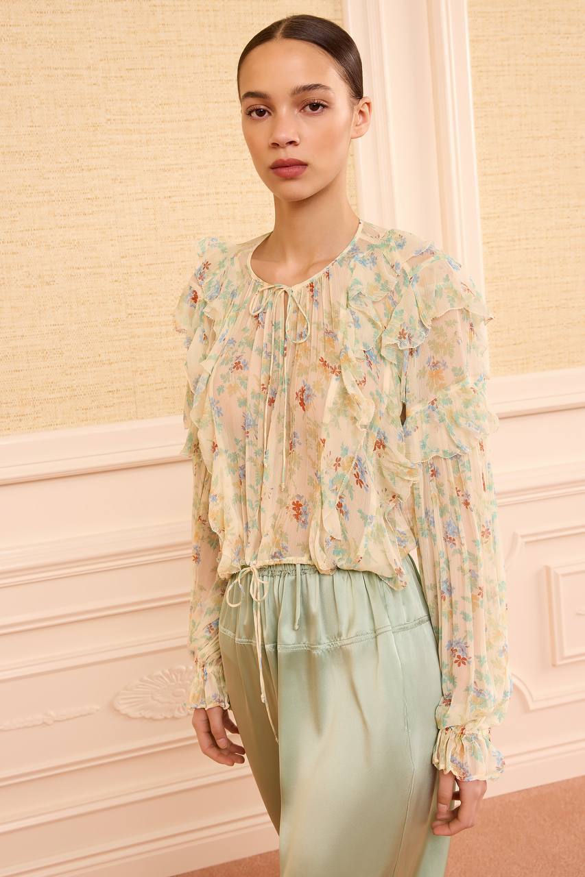 UJ Delfina Silk Long Sleeve Blouse + Solenne Silk Short Sleeve Top