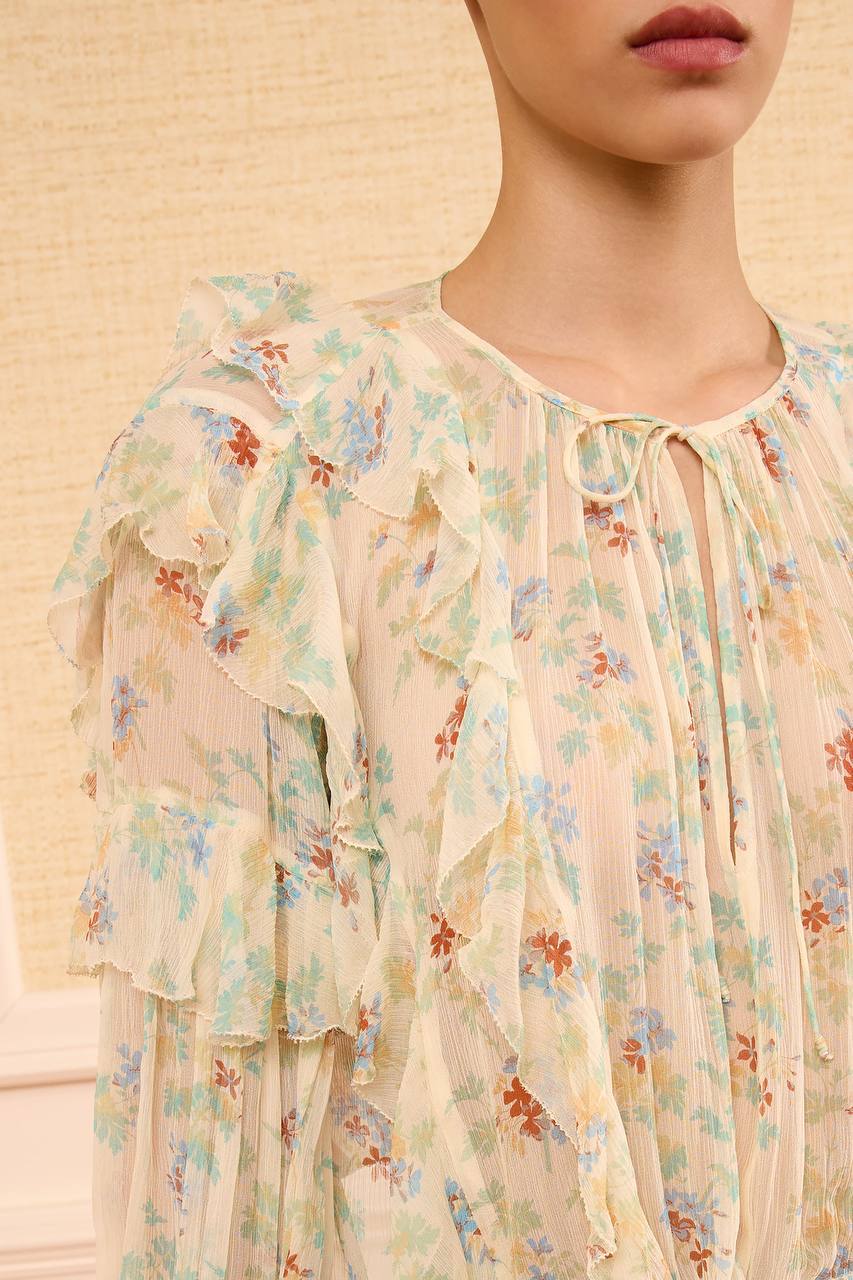 UJ Delfina Silk Long Sleeve Blouse + Solenne Silk Short Sleeve Top