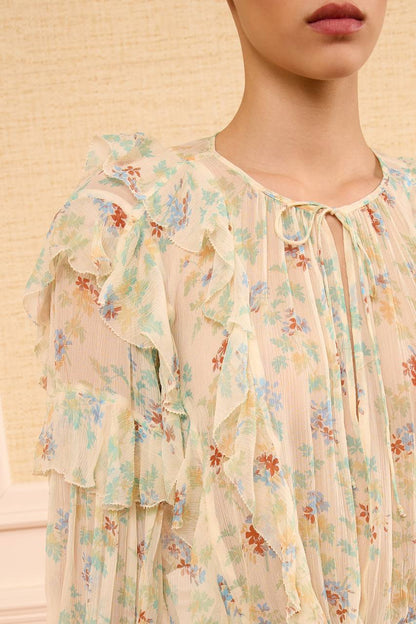 UJ Delfina Silk Long Sleeve Blouse + Solenne Silk Short Sleeve Top