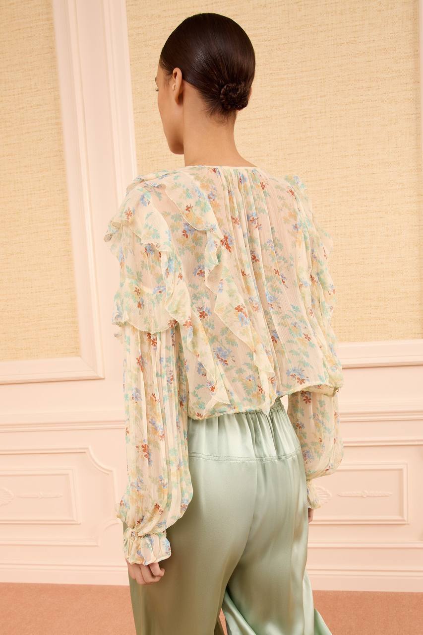 UJ Delfina Silk Long Sleeve Blouse + Solenne Silk Short Sleeve Top