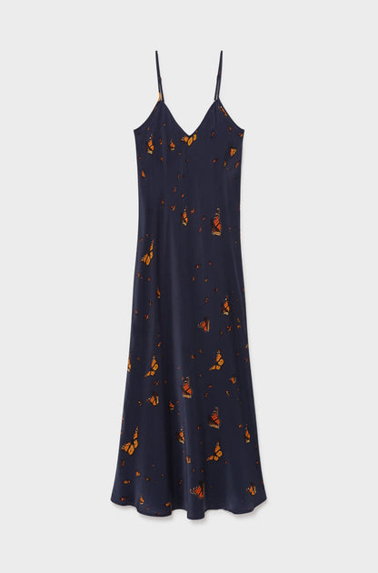 SL 90s Slip Midi Dress: Monarch Butterfly